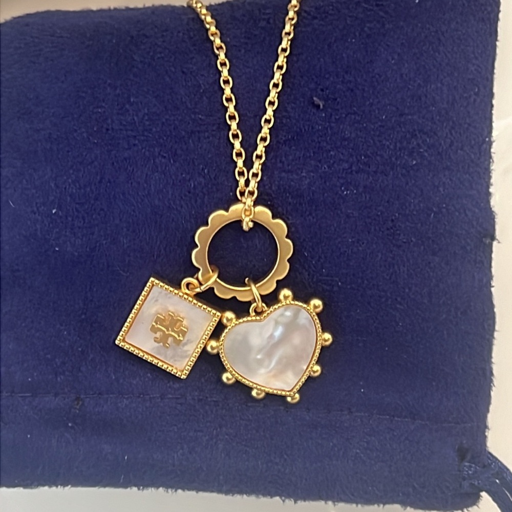 Tory Burch Heart & Square Necklace - Picture 16 of 16